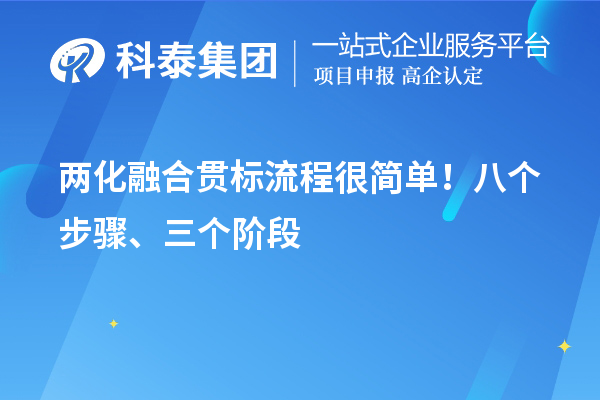 兩化融合貫標(biāo)流程很簡單！八個步驟、三個階段