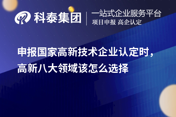 申報國家<a href=http://www.xinshancheng.cn target=_blank class=infotextkey>高新技術企業(yè)認定</a>時，高新八大領域該怎么選擇