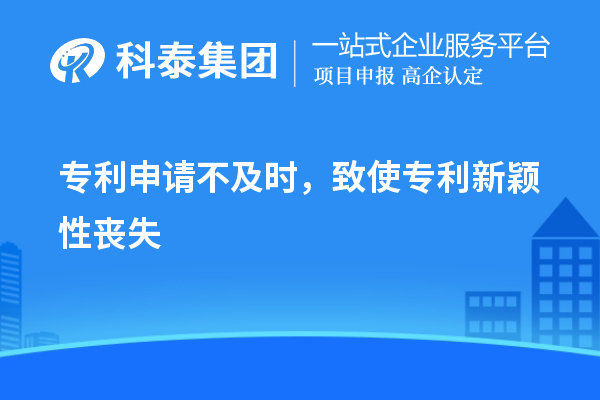 專利申請不及時，致使專利新穎性喪失
