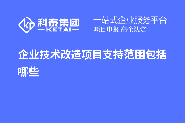 企業(yè)技術(shù)改造項(xiàng)目支持范圍包括哪些