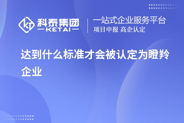 達到什么標(biāo)準(zhǔn)才會被認(rèn)定為瞪羚企業(yè)