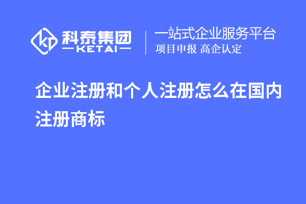 企業(yè)注冊和個人注冊怎么在國內注冊商標