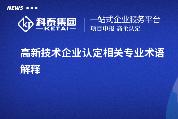 高新技術(shù)企業(yè)認(rèn)定相關(guān)專(zhuān)業(yè)術(shù)語(yǔ)解釋