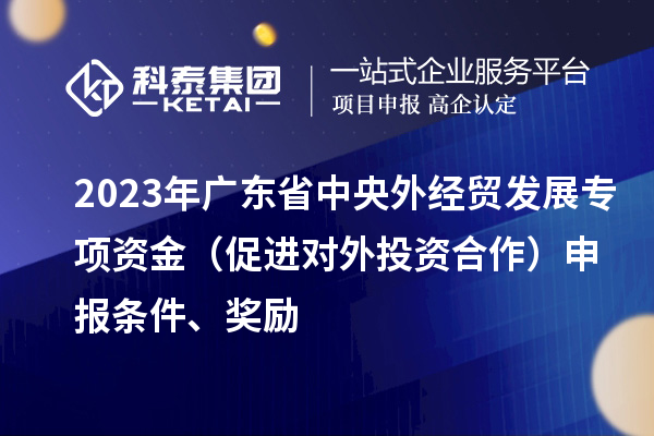 2023年廣東省中央外經(jīng)貿(mào)發(fā)展專項(xiàng)資金（促進(jìn)對外投資合作）申報(bào)條件、獎勵