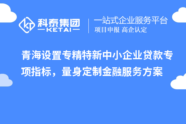 青海設(shè)置專精特新中小企業(yè)貸款專項(xiàng)指標(biāo)，量身定制金融服務(wù)方案