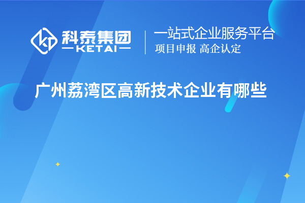 廣州荔灣區(qū)高新技術企業(yè)有哪些