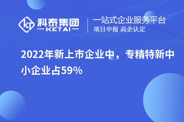 2022年新上市企業(yè)中，<a href=http://www.xinshancheng.cn/fuwu/zhuanjingtexin.html target=_blank class=infotextkey>專精特新中小企業(yè)</a>占59%