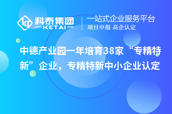 中德產(chǎn)業(yè)園一年培育38家“專精特新”企業(yè)，<a href=http://www.xinshancheng.cn/fuwu/zhuanjingtexin.html target=_blank class=infotextkey>專精特新中小企業(yè)</a>認(rèn)定