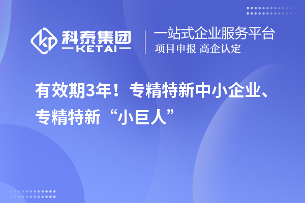 有效期3年！<a href=http://www.xinshancheng.cn/fuwu/zhuanjingtexin.html target=_blank class=infotextkey>專精特新中小企業(yè)</a>、專精特新“小巨人”