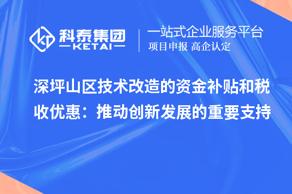  深坪山區(qū)技術(shù)改造的資金補貼和稅收優(yōu)惠：推動創(chuàng)新發(fā)展的重要支持