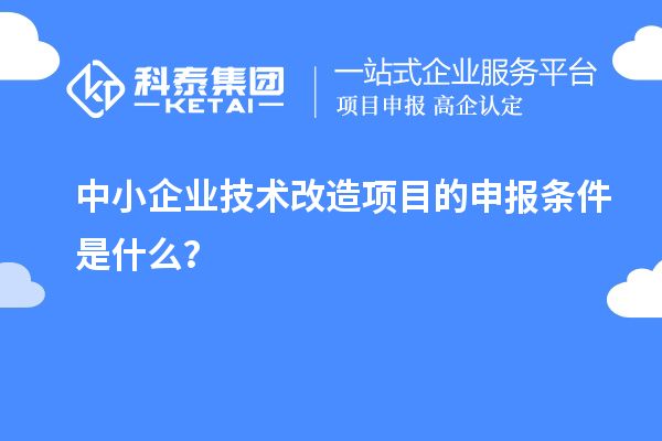 中小企業(yè)<a href=http://www.xinshancheng.cn/fuwu/jishugaizao.html target=_blank class=infotextkey>技術(shù)改造</a>項目的申報條件是什么？