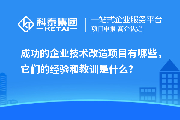 成功的企業(yè)<a href=http://www.xinshancheng.cn/fuwu/jishugaizao.html target=_blank class=infotextkey>技術(shù)改造</a>項(xiàng)目有哪些，它們的經(jīng)驗(yàn)和教訓(xùn)是什么？