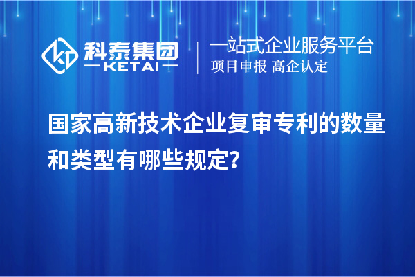 國家高新技術(shù)企業(yè)復(fù)審專利的數(shù)量和類型有哪些規(guī)定？