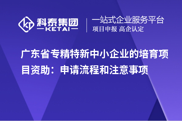 廣東省<a href=http://www.xinshancheng.cn/fuwu/zhuanjingtexin.html target=_blank class=infotextkey>專精特新中小企業(yè)</a>的培育項目資助：申請流程和注意事項
