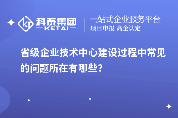 省級(jí)企業(yè)技術(shù)中心建設(shè)過(guò)程中常見(jiàn)的問(wèn)題所在有哪些？