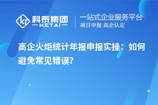 高企火炬統(tǒng)計(jì)年報(bào)申報(bào)實(shí)操：如何避免常見(jiàn)錯(cuò)誤？