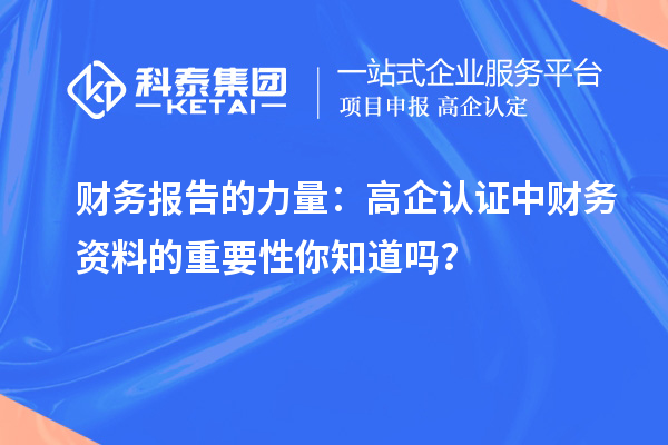財(cái)務(wù)報(bào)告的力量：高企認(rèn)證中財(cái)務(wù)資料的重要性你知道嗎？