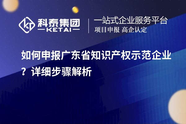 如何申報廣東省知識產(chǎn)權(quán)示范企業(yè)？詳細步驟解析