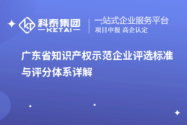 廣東省知識產(chǎn)權(quán)示范企業(yè)評選標準與評分體系詳解