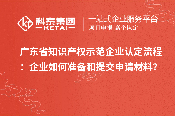 廣東省知識產(chǎn)權示范企業(yè)認定流程：企業(yè)如何準備和提交申請材料？