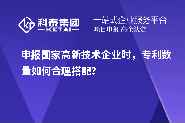 申報國家高新技術(shù)企業(yè)時，專利數(shù)量如何合理搭配？