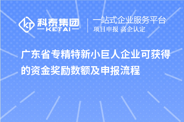 廣東省專(zhuān)精特新小巨人企業(yè)可獲得的資金獎(jiǎng)勵(lì)數(shù)額及申報(bào)流程