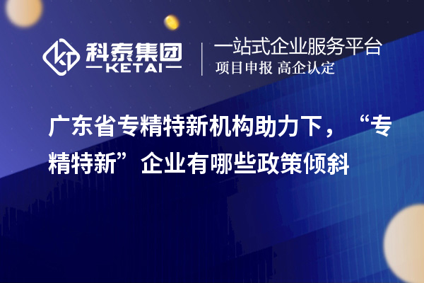 廣東省專精特新機構助力下，“專精特新” 企業(yè)有哪些政策傾斜