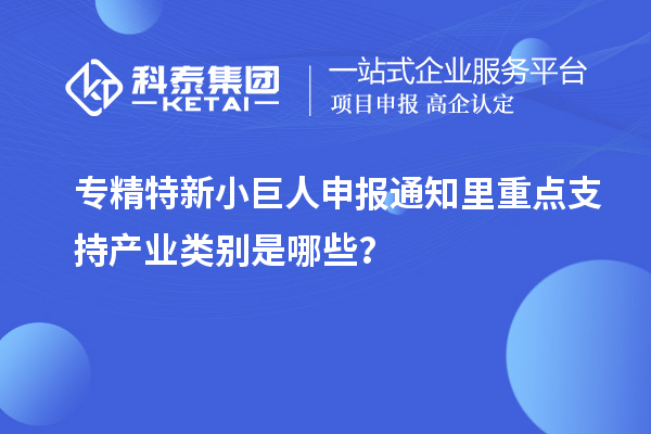 <a href=http://www.xinshancheng.cn/fuwu/zhuanjingtexin.html target=_blank class=infotextkey>專精特新小巨人申報(bào)</a>通知里重點(diǎn)支持產(chǎn)業(yè)類別是哪些？