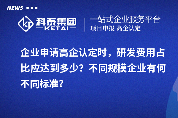 企業(yè)申請(qǐng)高企認(rèn)定時(shí)，研發(fā)費(fèi)用占比應(yīng)達(dá)到多少？不同規(guī)模企業(yè)有何不同標(biāo)準(zhǔn)？