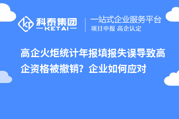 高企火炬統(tǒng)計年報填報失誤導(dǎo)致高企資格被撤銷？企業(yè)如何應(yīng)對