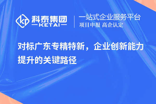 對(duì)標(biāo)廣東專精特新，企業(yè)創(chuàng)新能力提升的關(guān)鍵路徑