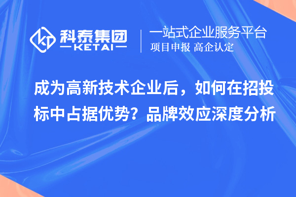 成為高新技術企業(yè)后，如何在招投標中占據(jù)優(yōu)勢？品牌效應深度分析