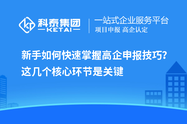 新手如何快速掌握高企申報(bào)技巧？這幾個(gè)核心環(huán)節(jié)是關(guān)鍵