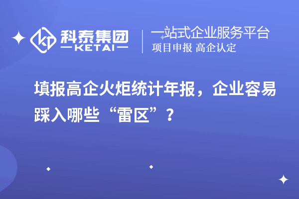 填報(bào)高企火炬統(tǒng)計(jì)年報(bào)，企業(yè)容易踩入哪些“雷區(qū)”？