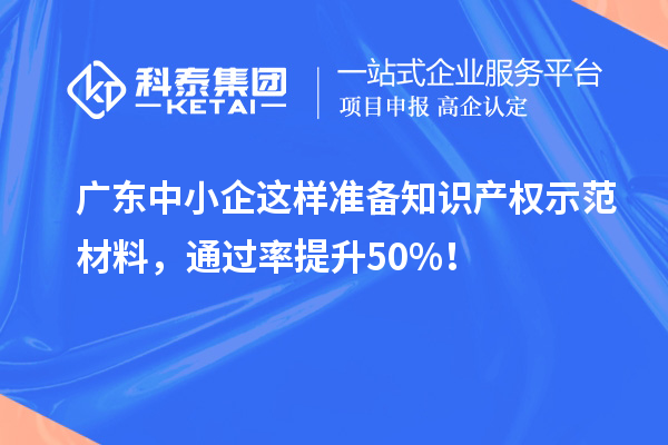 廣東中小企這樣準(zhǔn)備知識(shí)產(chǎn)權(quán)示范材料，通過率提升50%！