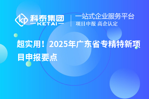 超實(shí)用！2025年廣東省專精特新<a href=http://www.xinshancheng.cn/shenbao.html target=_blank class=infotextkey>項(xiàng)目申報(bào)</a>要點(diǎn)